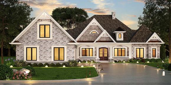 Country, Craftsman, Traditional House Plan 72238 with 3 Beds, 3 Baths, 3 Car Garage Elevation