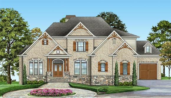 Colonial, Craftsman, European, Southern House Plan 72244 with 4 Beds, 4 Baths, 2 Car Garage Elevation