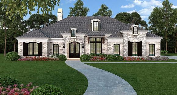 Contemporary, European House Plan 72251 with 3 Beds, 4 Baths, 2 Car Garage Elevation