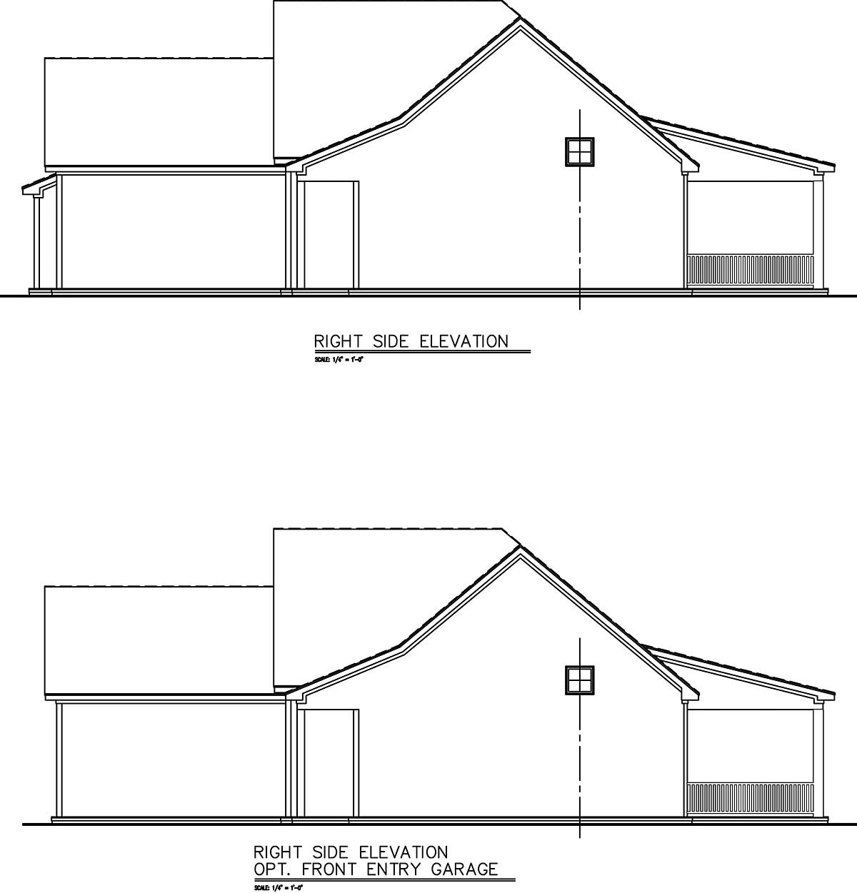 Country, Farmhouse, Ranch, Traditional Plan with 1637 Sq. Ft., 3 Bedrooms, 2 Bathrooms, 2 Car Garage Picture 2