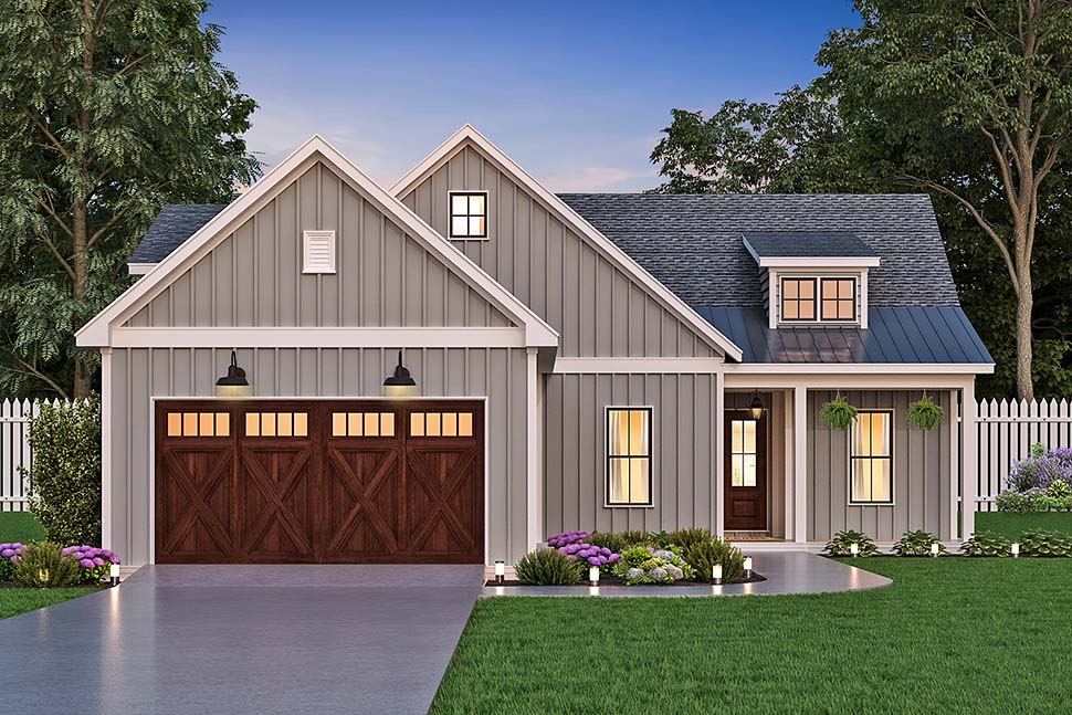 Country, Farmhouse, Ranch, Traditional Plan with 1637 Sq. Ft., 3 Bedrooms, 2 Bathrooms, 2 Car Garage Picture 9