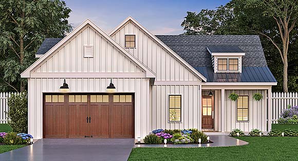 Country, Farmhouse, Ranch House Plan 72256 with 3 Beds, 2 Baths, 2 Car Garage Elevation