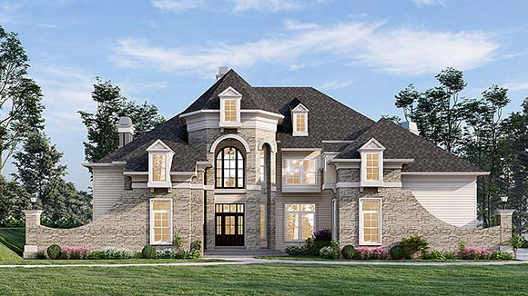 European House Plan 72259 with 4 Beds, 5 Baths, 3 Car Garage Elevation
