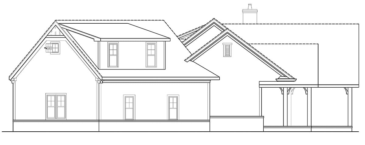 Country, Craftsman, Farmhouse, Traditional Plan with 2537 Sq. Ft., 3 Bedrooms, 3 Bathrooms, 3 Car Garage Picture 2