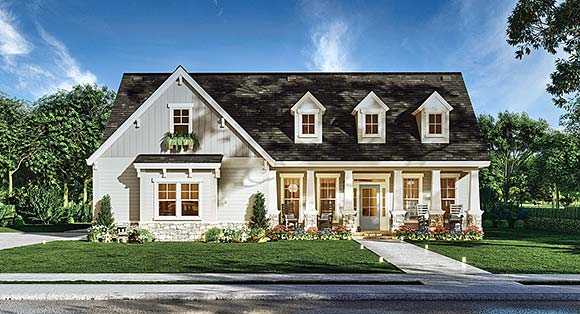 Craftsman, New American House Plan 72262 with 3 Beds, 3 Baths, 2 Car Garage Elevation