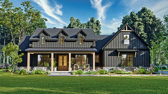 Country, Craftsman, Farmhouse House Plan 72264 with 3 Beds, 3 Baths, 3 Car Garage Elevation
