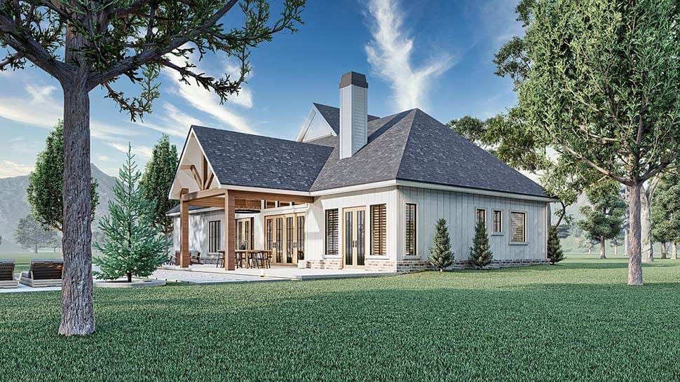 Country, Craftsman, Farmhouse Plan with 2091 Sq. Ft., 3 Bedrooms, 2 Bathrooms, 2 Car Garage Picture 5