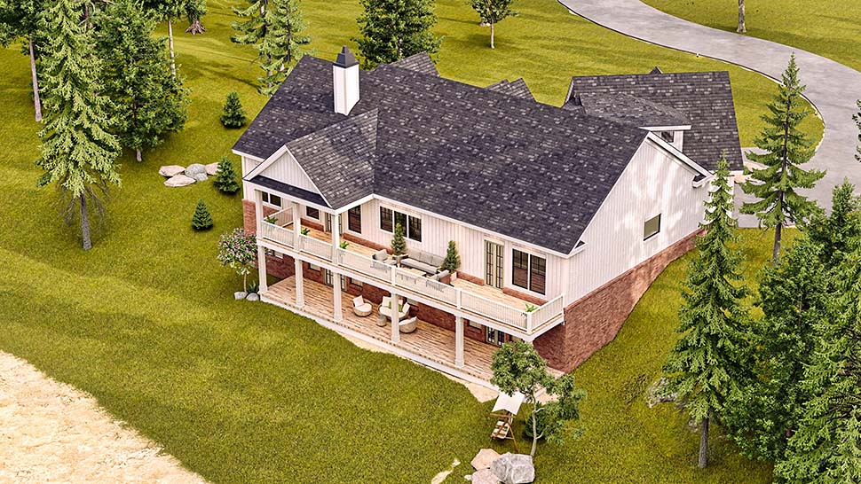 Country, Craftsman, New American, Traditional Plan with 2619 Sq. Ft., 3 Bedrooms, 3 Bathrooms, 2 Car Garage Picture 3