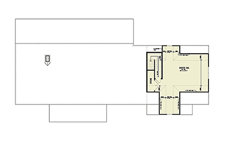 Contemporary, Craftsman, Farmhouse House Plan 72282 with 3 Beds, 4 Baths, 2 Car Garage Second Level Plan