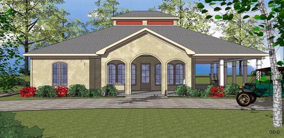 Coastal, Southern House Plan 72308 with 2 Beds, 2 Baths Elevation