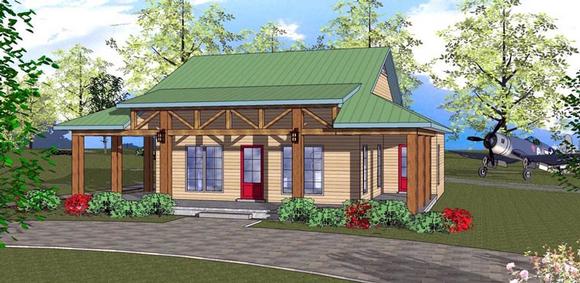 Cottage, Florida, Southern House Plan 72311 with 2 Beds, 1 Baths Elevation