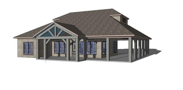 Coastal, Southern Plan with 1630 Sq. Ft., 3 Bedrooms, 3 Bathrooms Picture 4