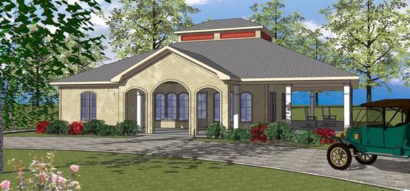 Coastal, Southern House Plan 72372 with 3 Beds, 3 Baths Elevation