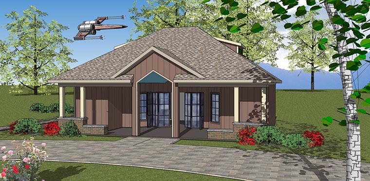 Contemporary, Cottage House Plan 72378 Elevation