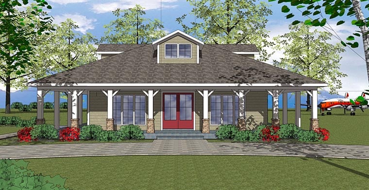 Bungalow, Country, Southern House Plan 72382 with 3 Beds, 2 Baths Elevation