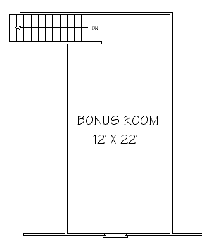 Traditional House Plan 72405 with 3 Beds, 2 Baths, 2 Car Garage Second Level Plan