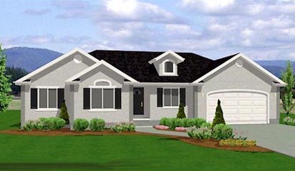 Traditional House Plan 72408 with 3 Beds, 2 Baths, 2 Car Garage Elevation
