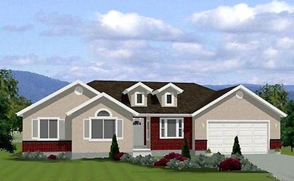 Ranch House Plan 72410 with 6 Beds, 3 Baths, 3 Car Garage Elevation