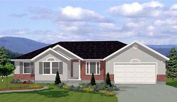 Traditional House Plan 72411 with 3 Beds, 2 Baths, 3 Car Garage Elevation