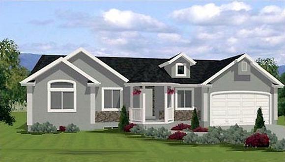 Traditional House Plan 72417 with 3 Beds, 2 Baths, 3 Car Garage Elevation