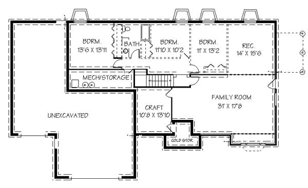 House Plan 72423 - Traditional Style with 4409 Sq Ft, 7 Bed, 3 Ba ...