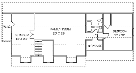 Cape Cod House Plan 72436 with 4 Beds, 3 Baths, 2 Car Garage Second Level Plan