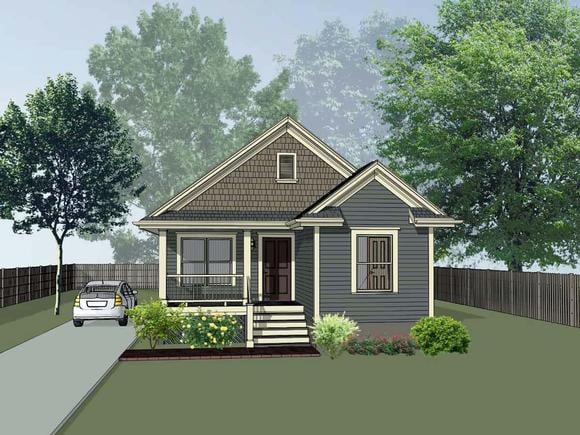 Bungalow House Plan 72719 with 4 Beds, 2 Baths Elevation