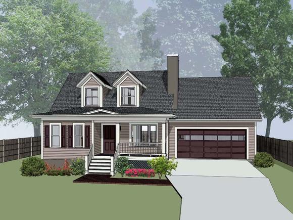 Bungalow House Plan 72725 with 3 Beds, 3 Baths, 2 Car Garage Elevation