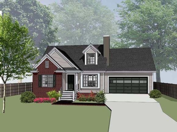 Bungalow House Plan 72726 with 3 Beds, 3 Baths, 2 Car Garage Elevation