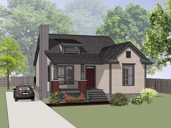 Bungalow House Plan 72727 with 3 Beds, 2 Baths Elevation