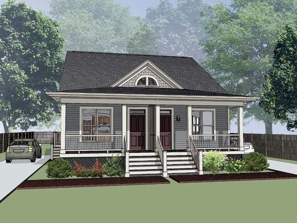 Multi-Family Plan 72786 with 4 Beds, 4 Baths Elevation