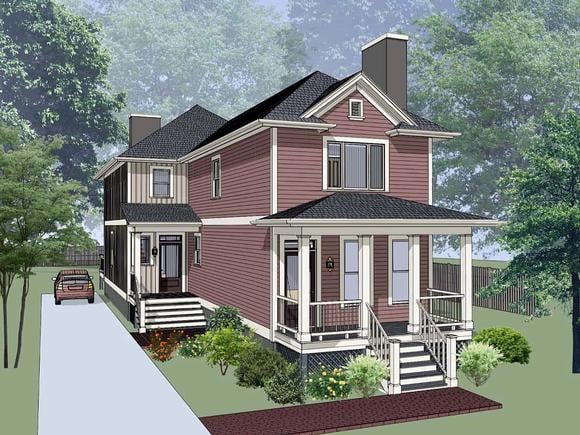 Multi-Family Plan 72792 with 5 Beds, 5 Baths Elevation