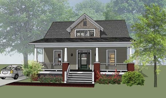 Bungalow, Craftsman House Plan 72798 with 3 Beds, 3 Baths Elevation