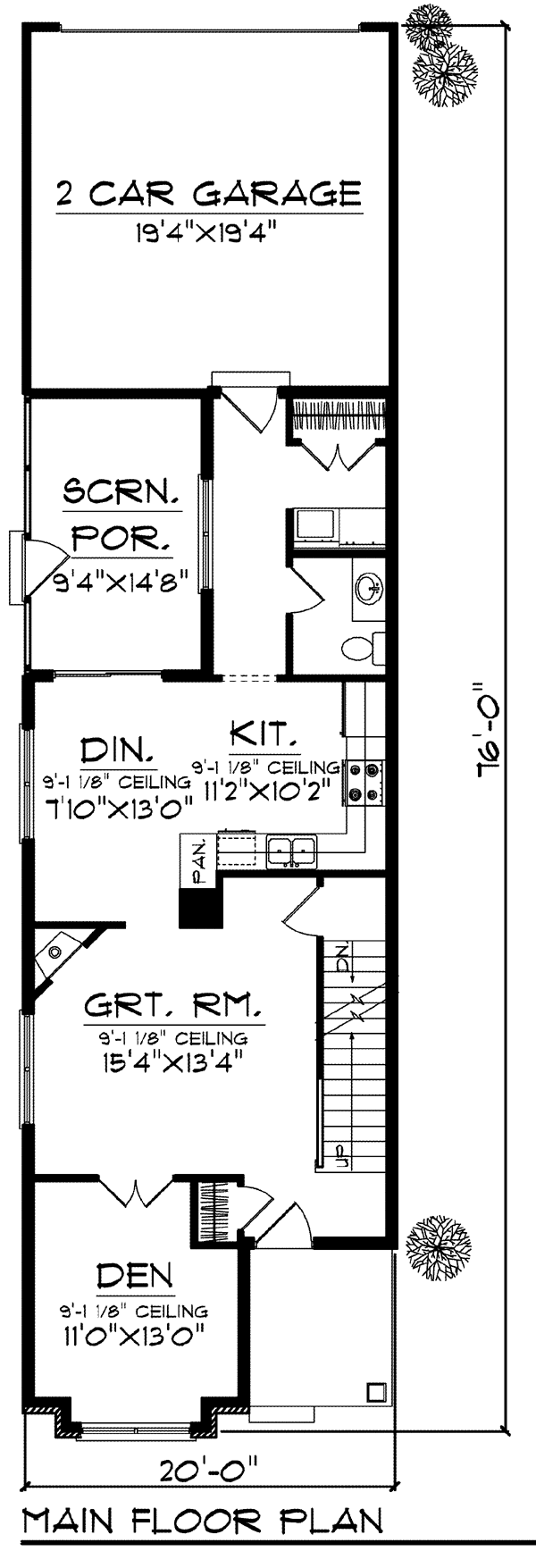 Cottage, Craftsman House Plan 72921 with 2 Beds, 3 Baths, 2 Car Garage Level One