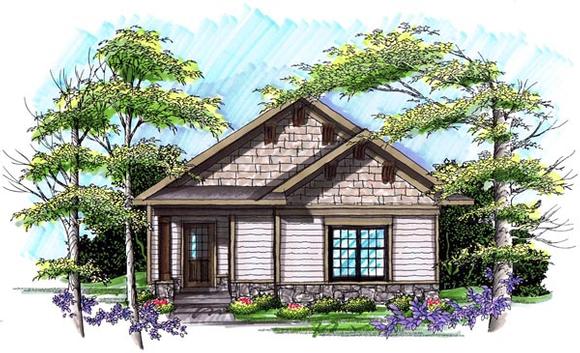 Ranch House Plan 72979 with 3 Beds, 2 Baths, 2 Car Garage Elevation
