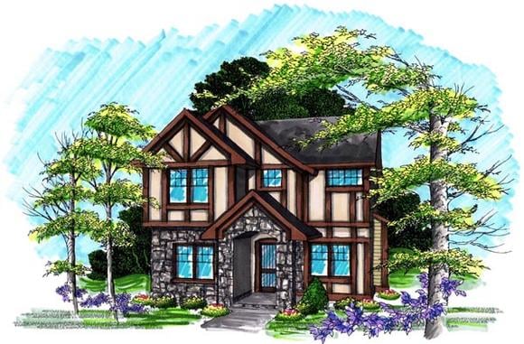 Traditional House Plan 72986 with 3 Beds, 3 Baths, 2 Car Garage Elevation