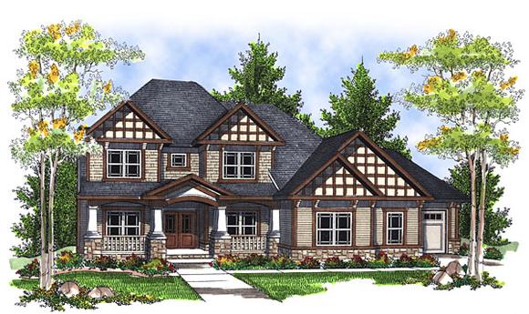House Plan 73051 with 4 Beds, 5 Baths, 3 Car Garage Elevation