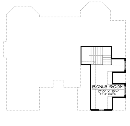 Traditional House Plan 73119 with 4 Beds, 3 Baths, 2 Car Garage Second Level Plan