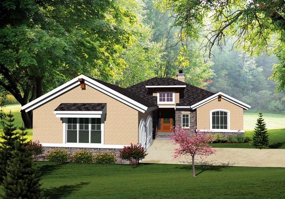 Ranch House Plan 73138 with 2 Beds, 2 Baths, 3 Car Garage Elevation