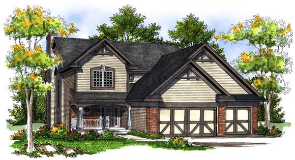 Country House Plan 73195 with 4 Beds, 3 Baths, 3 Car Garage Elevation