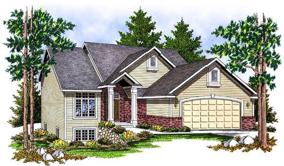 Contemporary House Plan 73221 with 4 Beds, 4 Baths, 2 Car Garage Elevation