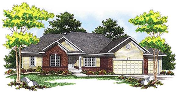 Traditional House Plan 73246 with 2 Beds, 2 Baths, 3 Car Garage Elevation