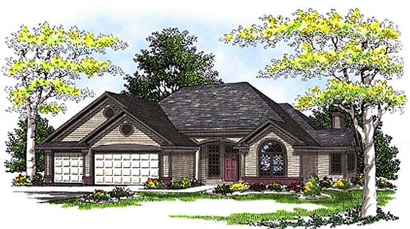 Traditional House Plan 73269 with 3 Beds, 3 Baths, 3 Car Garage Elevation