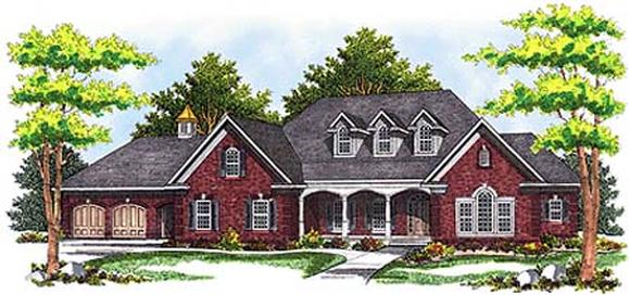 Country, European, One-Story House Plan 73360 with 2 Beds, 3 Baths, 4 Car Garage Elevation