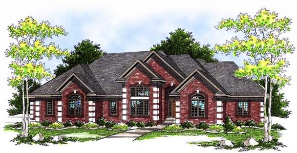 European, One-Story House Plan 73366 with 2 Beds, 2 Baths, 3 Car Garage Elevation
