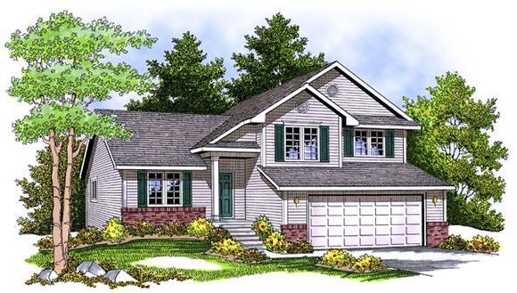 Traditional House Plan 73401 with 3 Beds, 3 Baths, 2 Car Garage Elevation