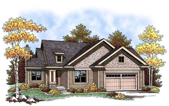 One-Story, Traditional House Plan 73407 with 2 Beds, 2 Baths, 3 Car Garage Elevation