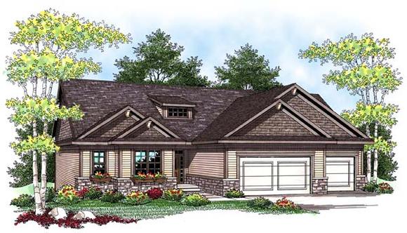 Ranch, Traditional House Plan 73422 with 4 Beds, 3 Baths, 3 Car Garage Elevation