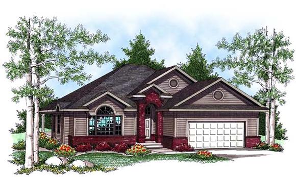 Traditional House Plan 73437 with 2 Beds, 2 Baths, 3 Car Garage Elevation