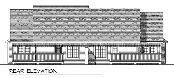 Traditional Multi-Family Plan 73474 with 6 Beds, 6 Baths, 4 Car Garage Rear Elevation